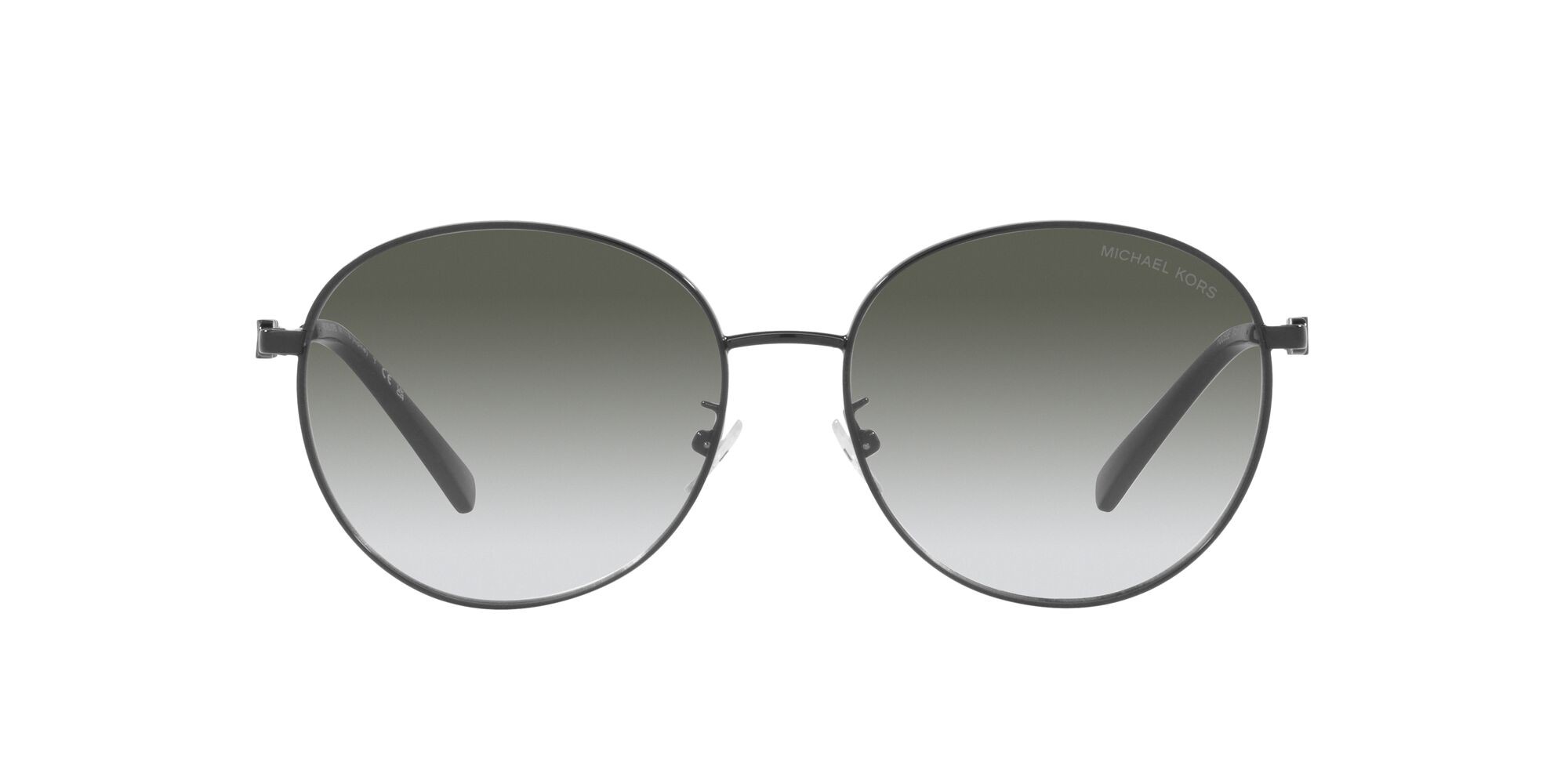 Sonnenbrillen Michael Kors Alpine MK 1119 (10058E) farbe nero lucido form rund gläser grigio sfumato trasparente