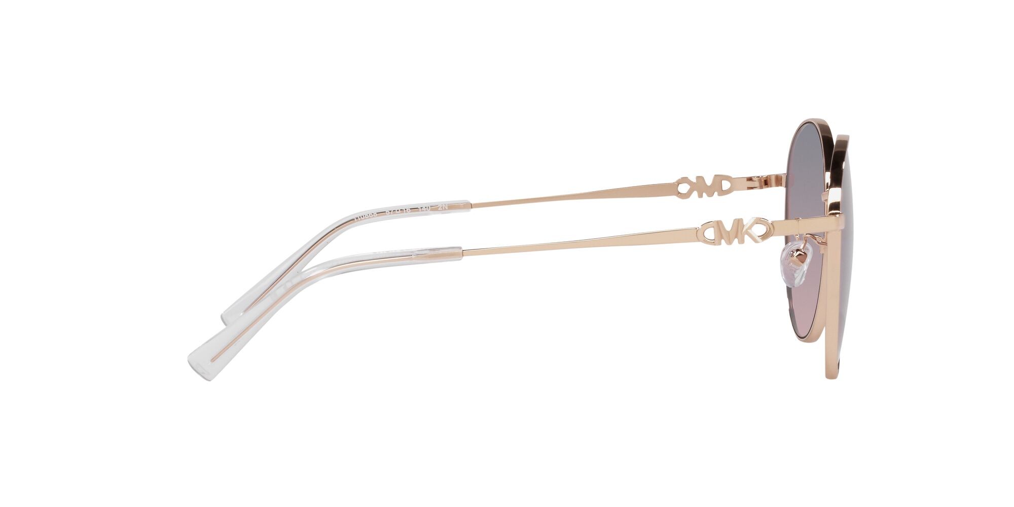 Sonnenbrillen Michael Kors Alpine MK 1119 (110868) farbe rose gold form rund gläser clear fifty light brown gradie