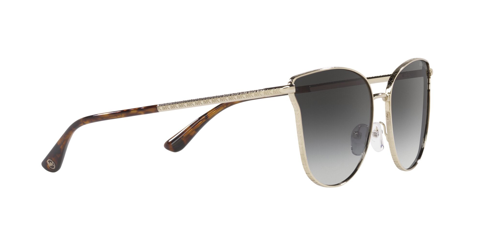 Sunglasses Michael Kors Salt Lake City MK 1120 (10148G) color oro chiaro shape round lenses grigio scuro sfumato