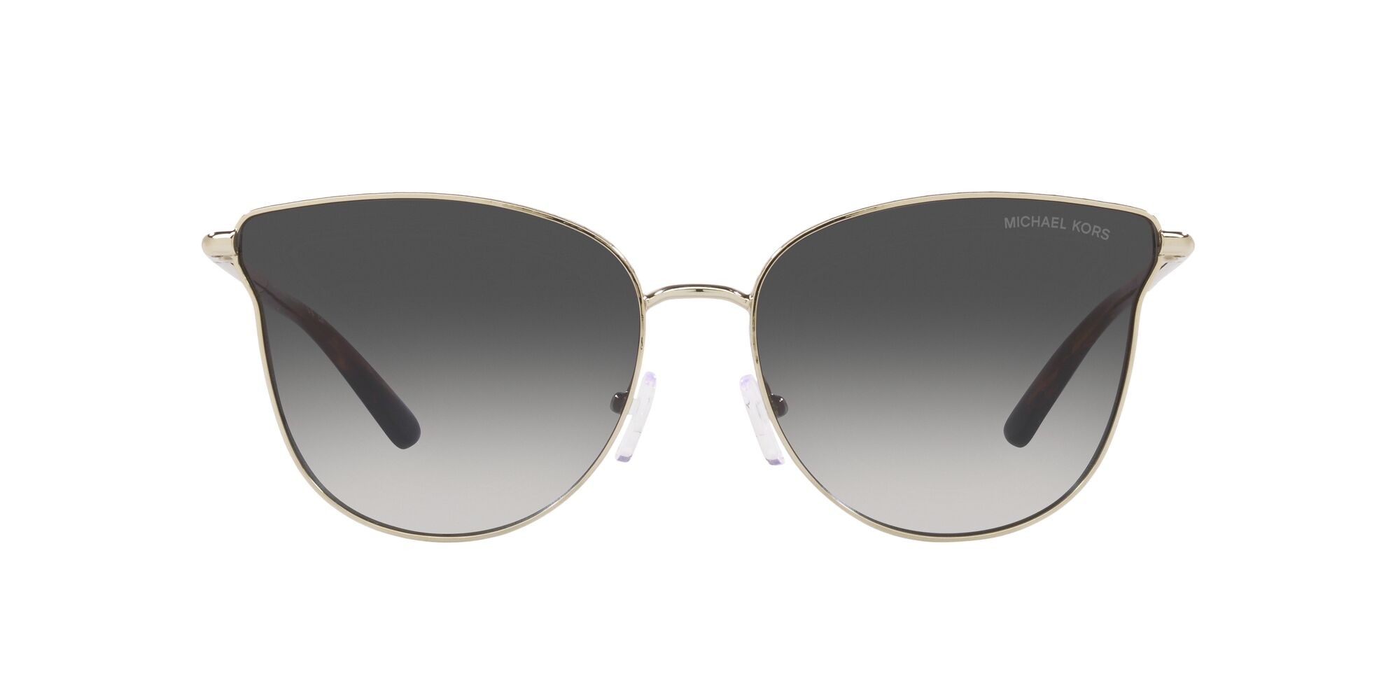 Sunglasses Michael Kors Salt Lake City MK 1120 (10148G) color oro chiaro shape round lenses grigio scuro sfumato