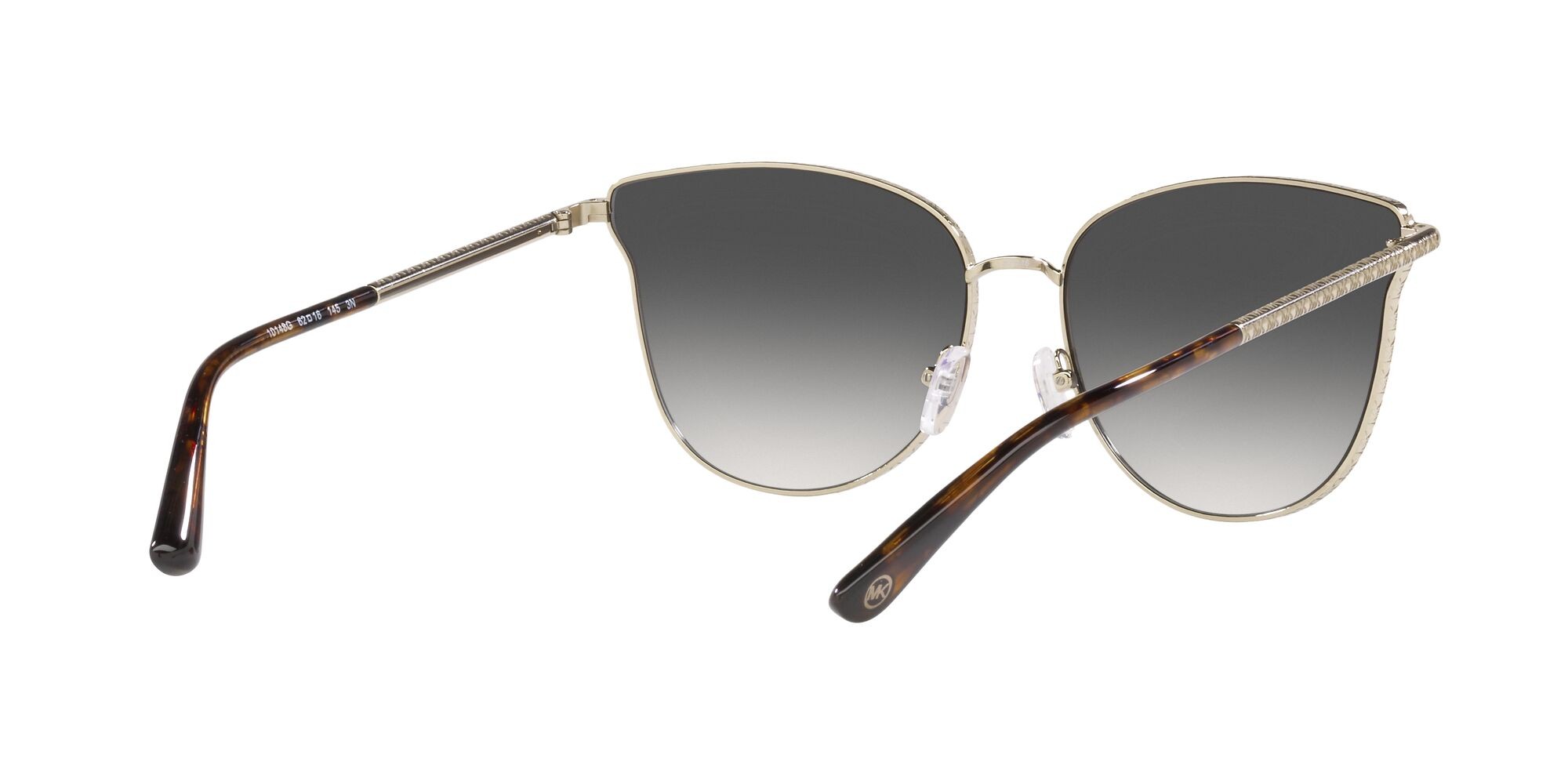 Sunglasses Michael Kors Salt Lake City MK 1120 (10148G) color oro chiaro shape round lenses grigio scuro sfumato