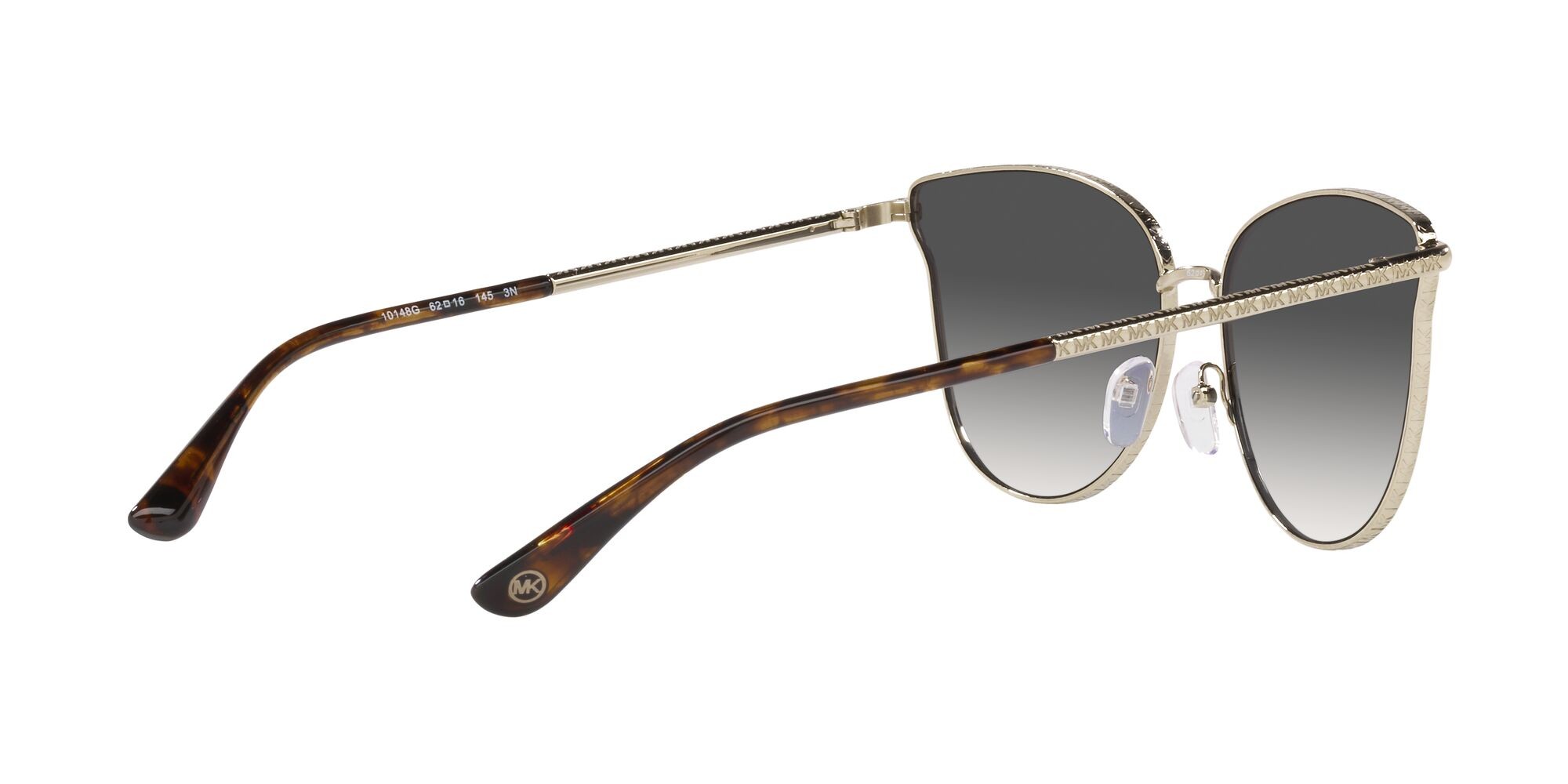 Sunglasses Michael Kors Salt Lake City MK 1120 (10148G) color oro chiaro shape round lenses grigio scuro sfumato