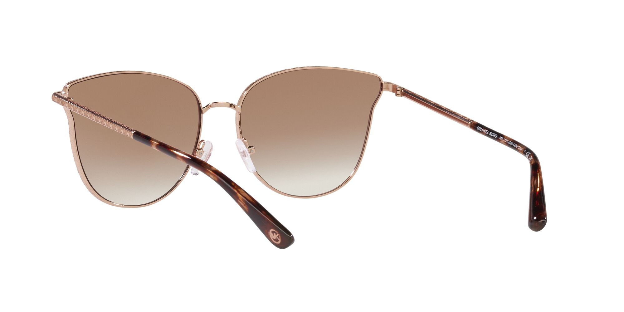 Sonnenbrillen Michael Kors Salt Lake City MK 1120 (11086F) farbe rose gold form rund gläser oro rosé sfumato a specchio