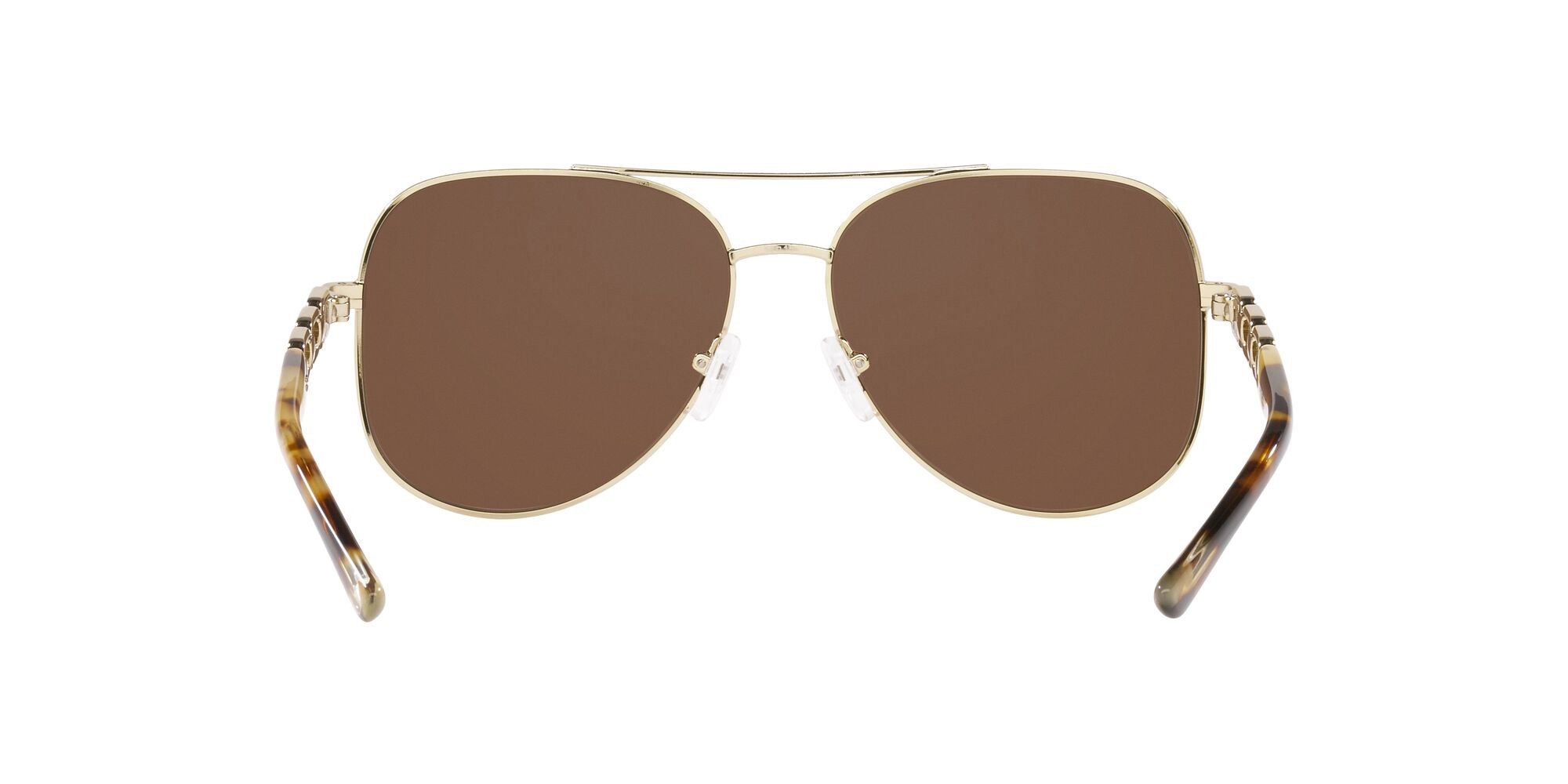 Occhiali da sole Michael Kors Chianti MK 1121 (10147P) colore oro chiaro forma aviator lenti specchiata oro
