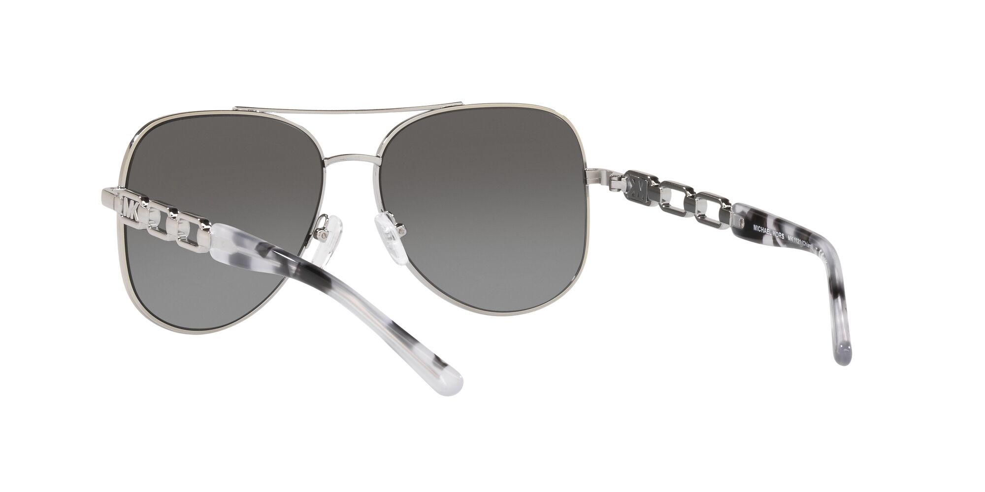 Sonnenbrillen Michael Kors Chianti MK 1121 (115388) farbe argento form aviator gläser silver grey gradient