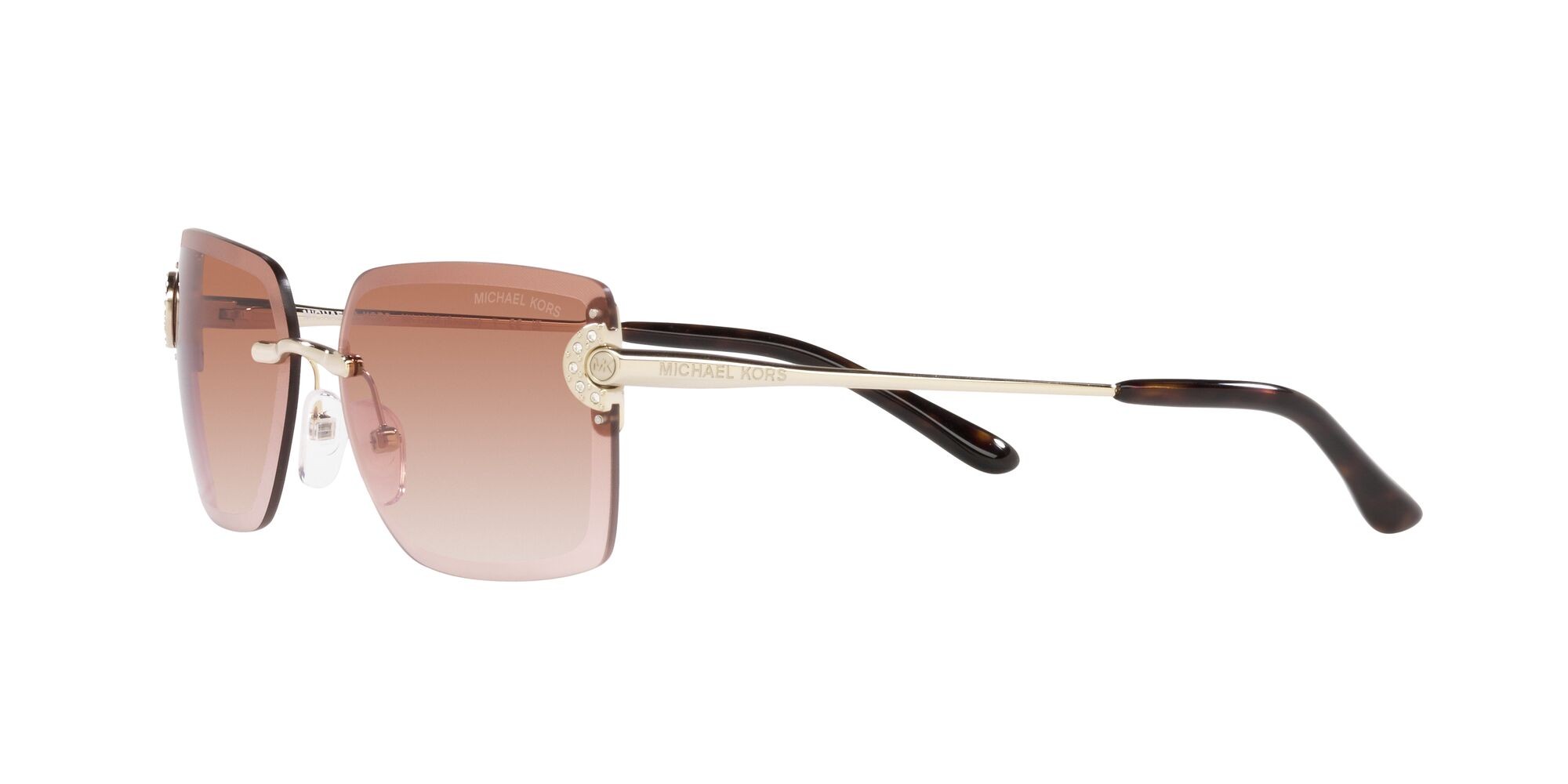 Sonnenbrillen Michael Kors Sedona MK 1122B (101513) farbe oro chiaro form rechteckig gläser burnt orange gradient