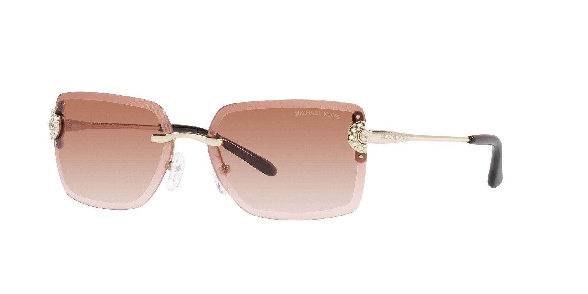 Sonnenbrillen Michael Kors Sedona MK 1122B (101513) farbe oro chiaro form rechteckig gläser burnt orange gradient