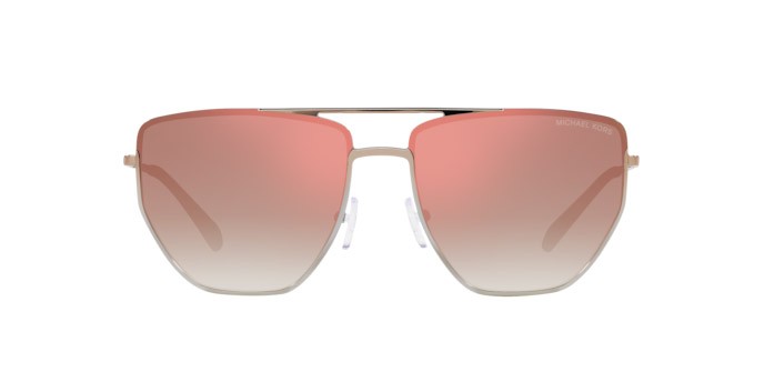 Sonnenbrillen Michael Kors Paros MK 1126 (11086F) farbe oro rosé sfumato argento form aviator gläser rose gold gradient