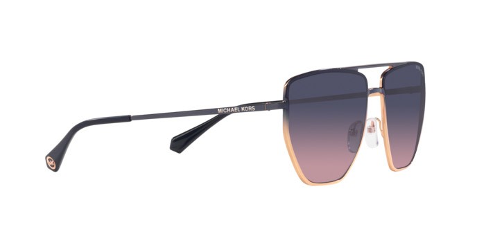 Sonnenbrillen Michael Kors Paros MK 1126 (1334I6) farbe navy rose gold gradient form aviator gläser blu navy sfumato rosa