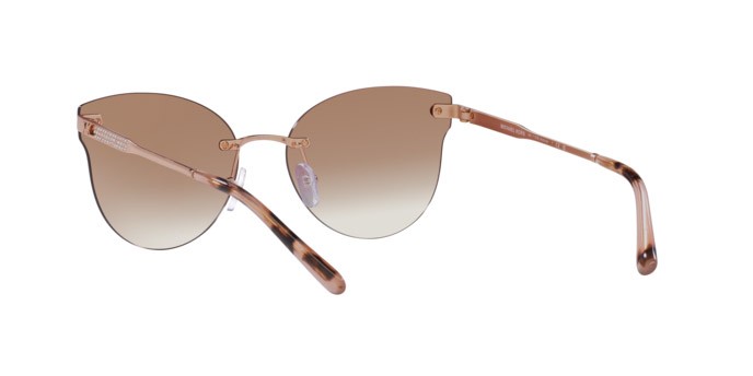 Occhiali da sole Michael Kors Astoria MK 1130B (11086F) colore oro rosa forma farfalla lenti rose gold gradient