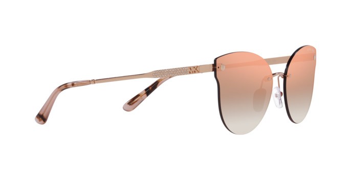 Occhiali da sole Michael Kors Astoria MK 1130B (11086F) colore oro rosa forma farfalla lenti rose gold gradient