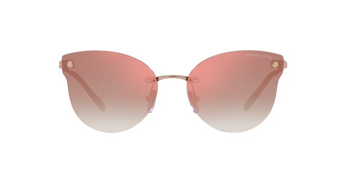 Occhiali da sole Michael Kors Astoria MK 1130B (11086F) colore oro rosa forma farfalla lenti rose gold gradient