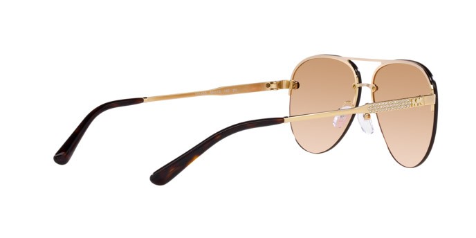 Occhiali da sole Michael Kors East Side MK 1135B (10143D) colore oro chiaro forma aviator lenti marrone sfumato argento a specchio