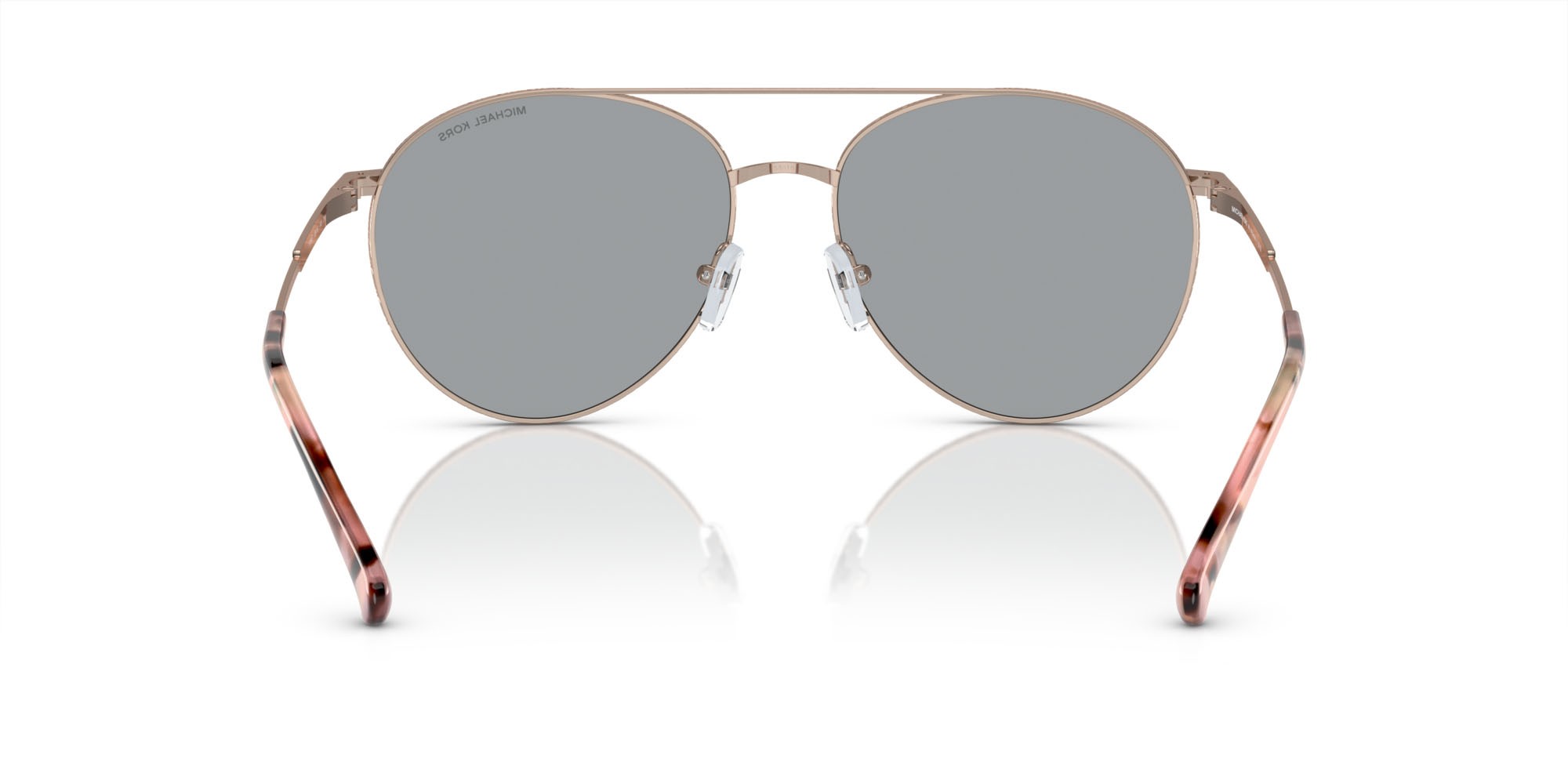 Occhiali da sole Michael Kors Arches MK 1138 (11084Z) colore oro rosé forma aviator lenti oro rosé a specchio
