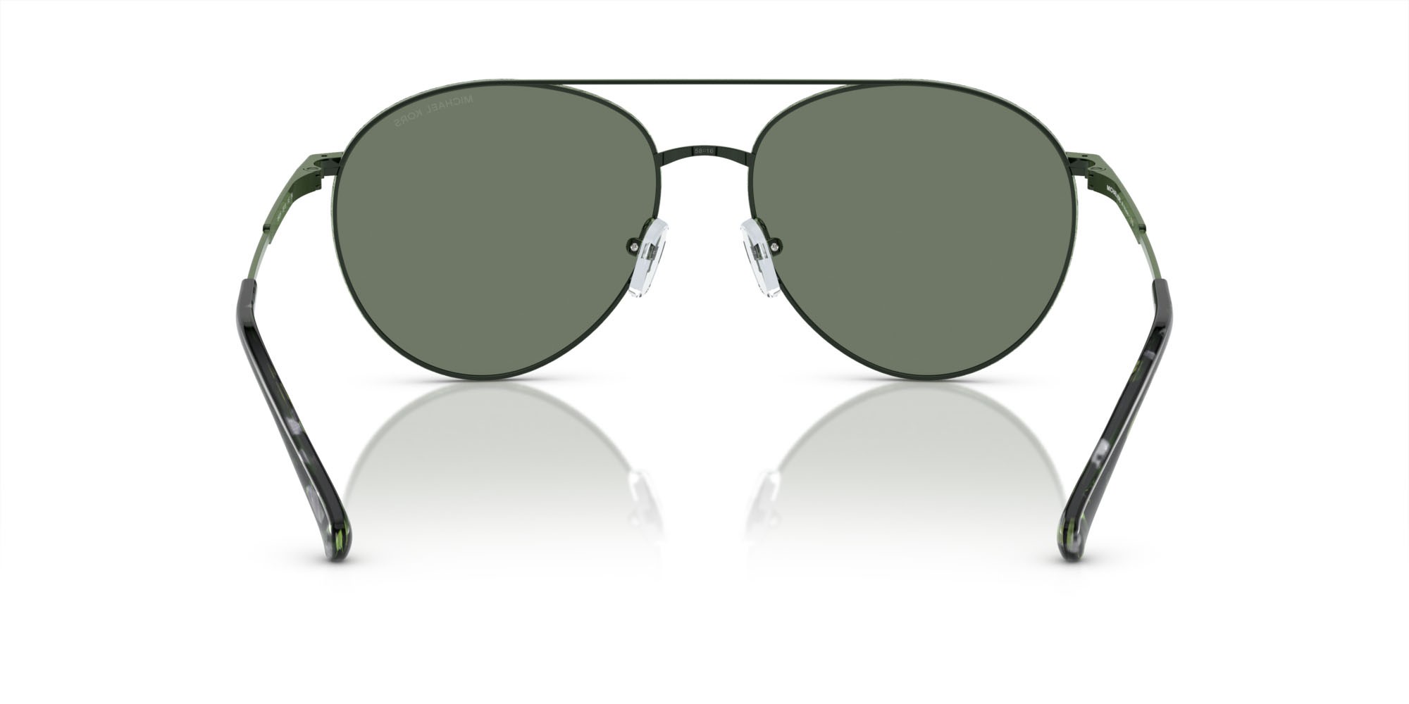 Sonnenbrillen Michael Kors Arches MK 1138 (18943H) farbe verde amazzonia metallizzato form aviator gläser verde
