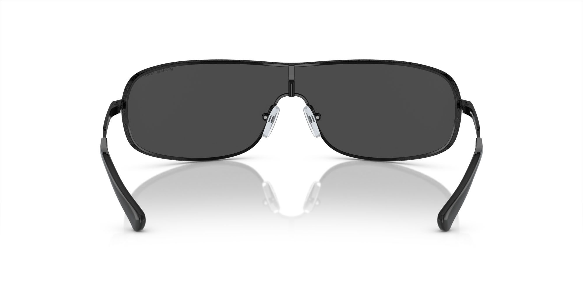 Sonnenbrillen Michael Kors Aix MK 1139 (10056G) farbe nero form rechteckig gläser grigio scuro tinta unita