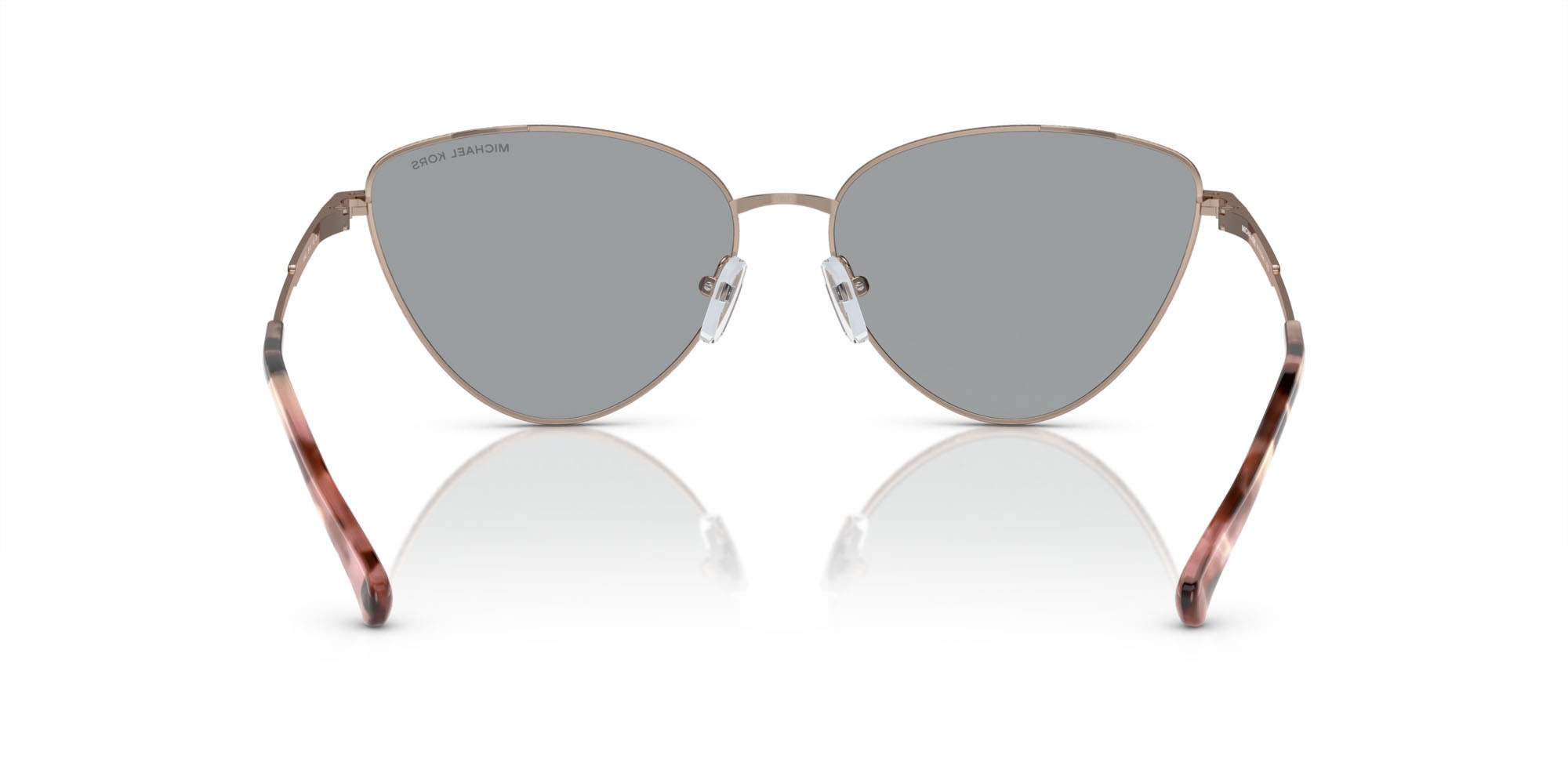 Occhiali da sole Michael Kors Cortez MK 1140 (11084Z) colore oro rosé forma cat eye lenti oro rosé a specchio
