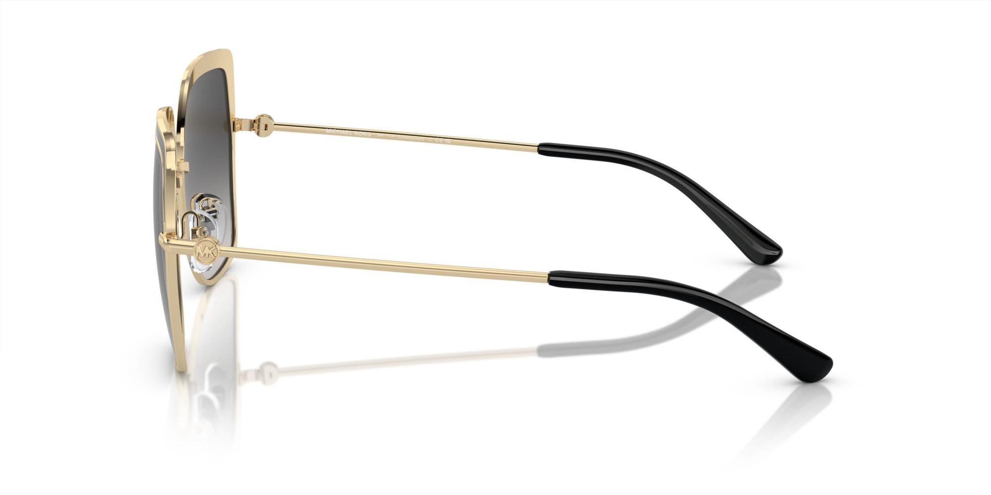 Occhiali da sole Michael Kors Greenpoint MK 1141 (10148G) colore oro chiaro forma quadrato lenti sfumato grigio