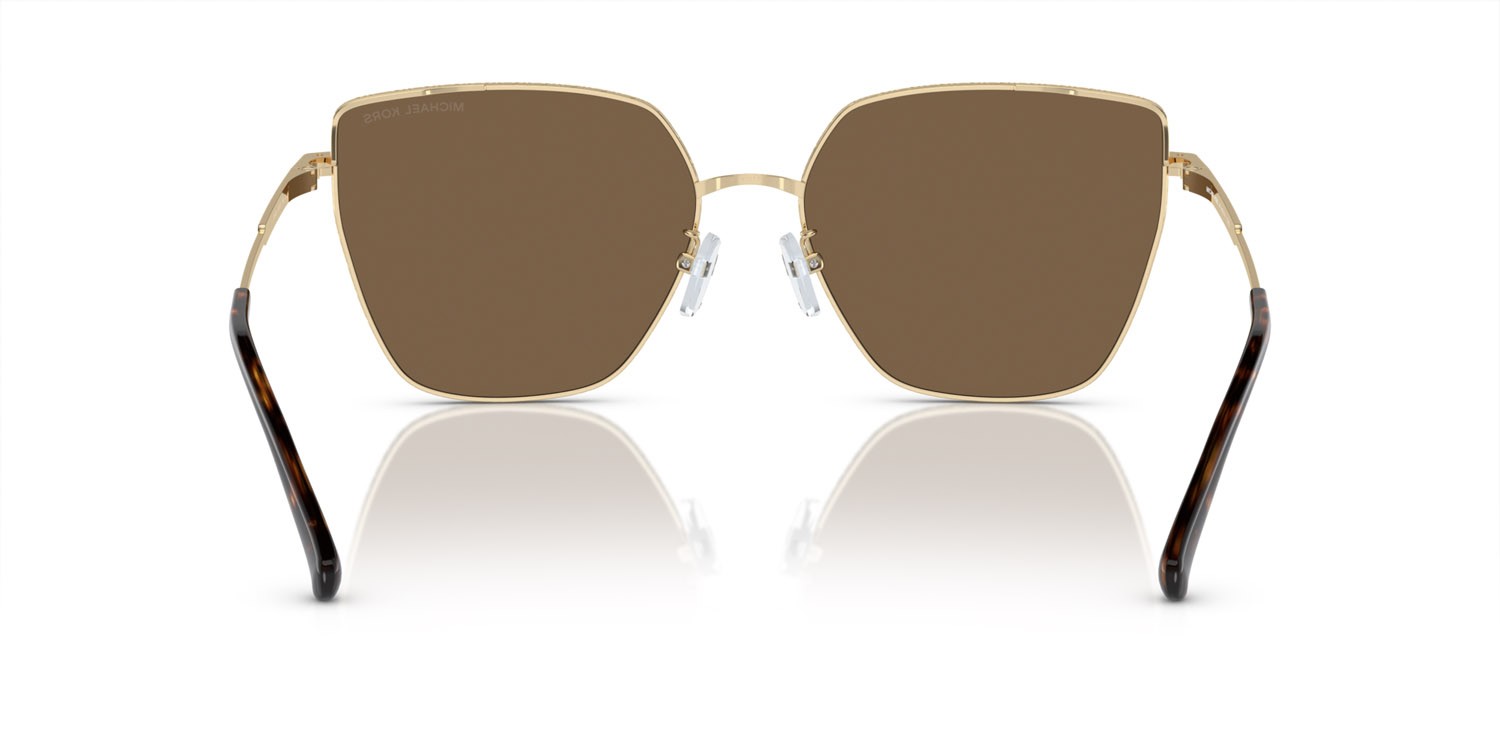 Sonnenbrillen Michael Kors Fuji MK 1143D (101473) farbe oro form cat-eye gläser marrone tinta unita