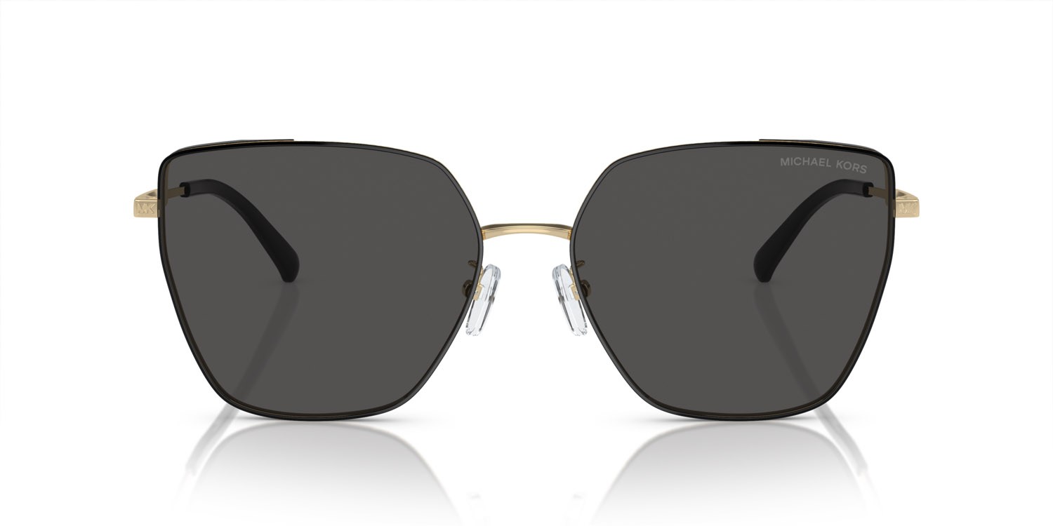 Sonnenbrillen Michael Kors Fuji MK 1143D (101687) farbe oro form cat-eye gläser grigio scuro tinta unita