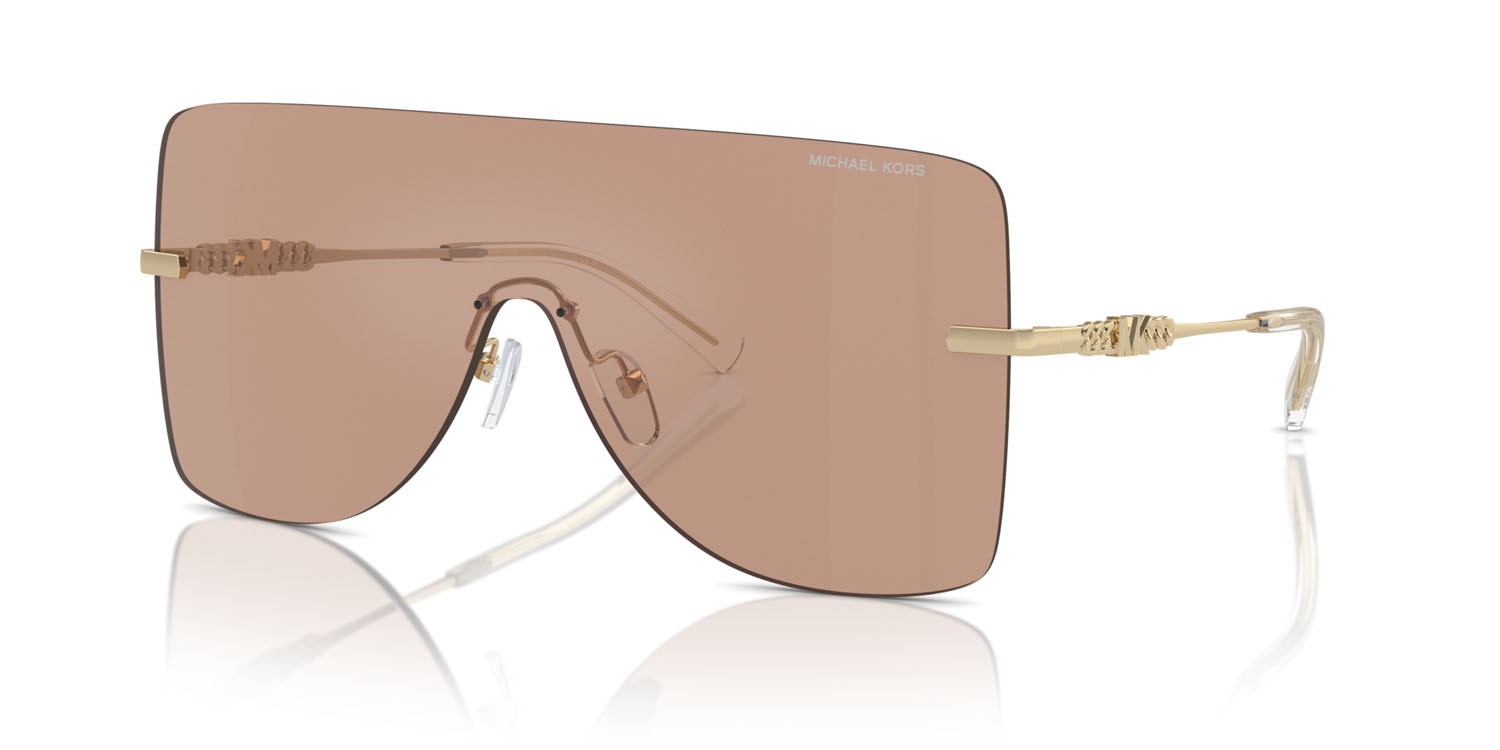 Occhiali da sole Michael Kors London MK 1148 (1014VL) colore brown solid back mirror forma quadrato lenti marrone nero