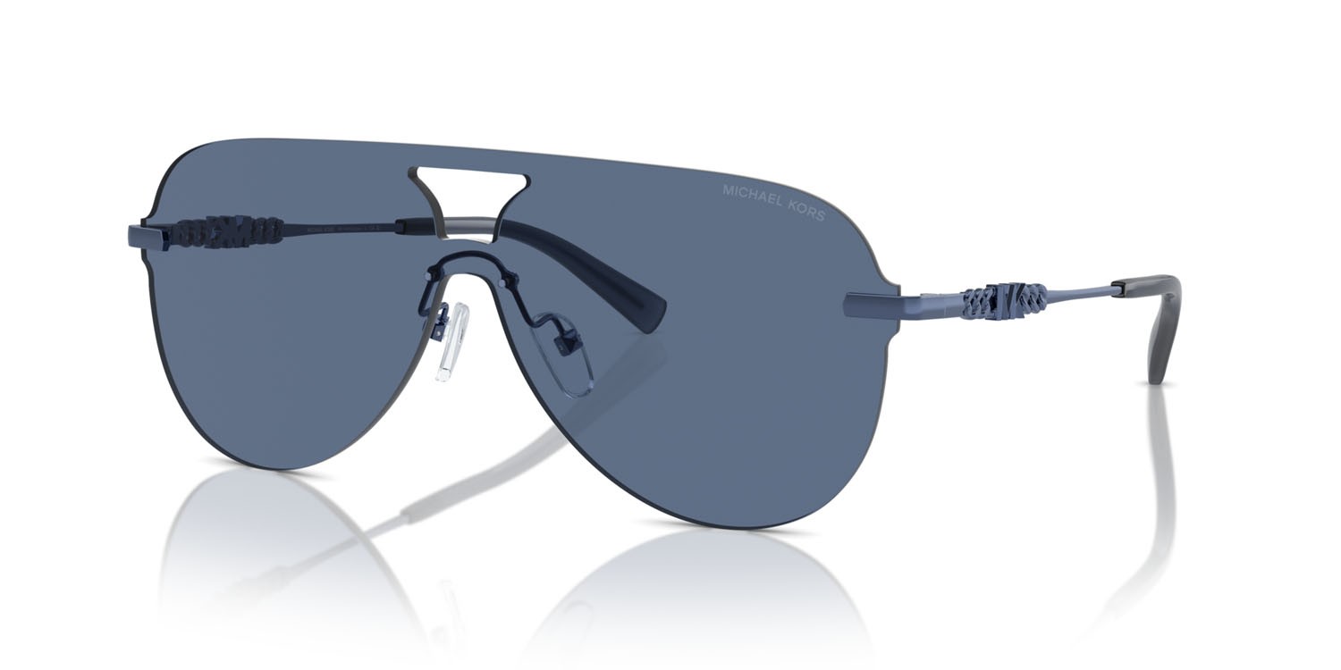 Occhiali da sole Michael Kors Cyprus MK 1149 (189580) colore blu navy tinta unita forma aviator lenti blu navy tinta unita