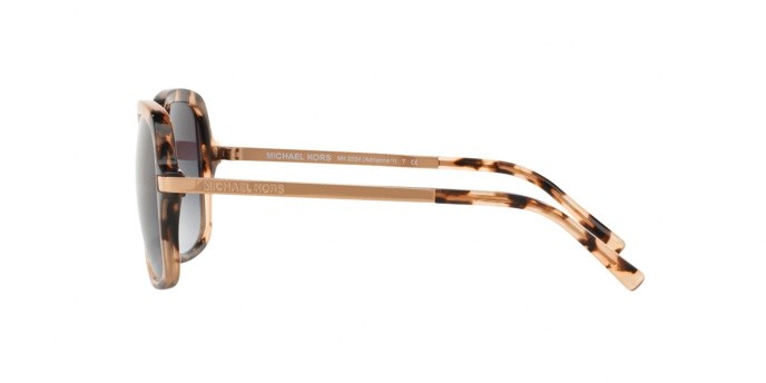 Occhiali da sole Michael Kors Adrianna ii MK 2024 (316213) colore pink tortoise forma quadrato lenti light grey gradient