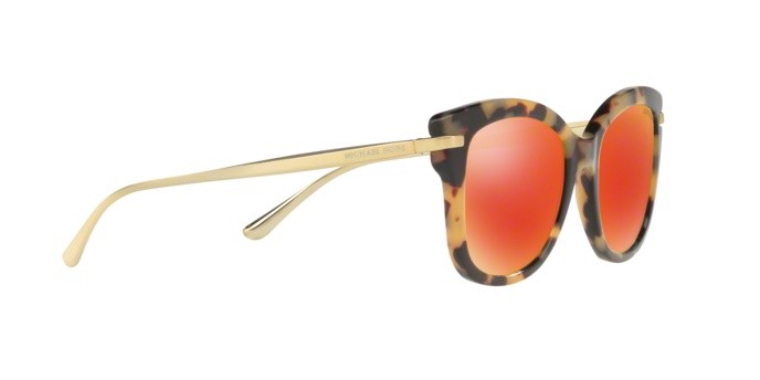 Sonnenbrillen Michael Kors Lia MK 2047 (32446Q) farbe dark vintage tortoise form quadratisch gläser red mirror