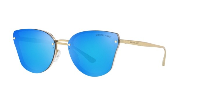 Sonnenbrillen Michael Kors Sanibel MK 2068 (330325) farbe nude transparent form schmetterling gläser cobalt mirror