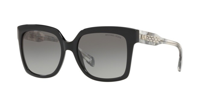 Sonnenbrillen Michael Kors Cortina MK 2082 (300511) farbe black form quadratisch gläser grey gradient