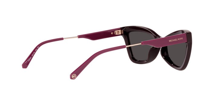 Sonnenbrillen Michael Kors Valencia MK 2132U (334487) farbe cordovan form cat-eye gläser dark grey solid