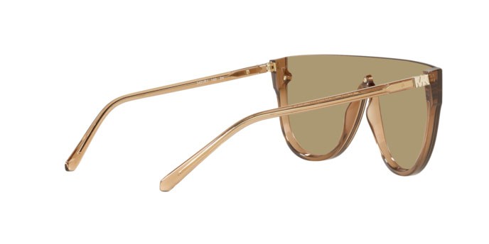 Sonnenbrillen Michael Kors Aspen MK 2151 (3401R1) farbe bio brown transparent form unregelmäßig gläser gold mirror