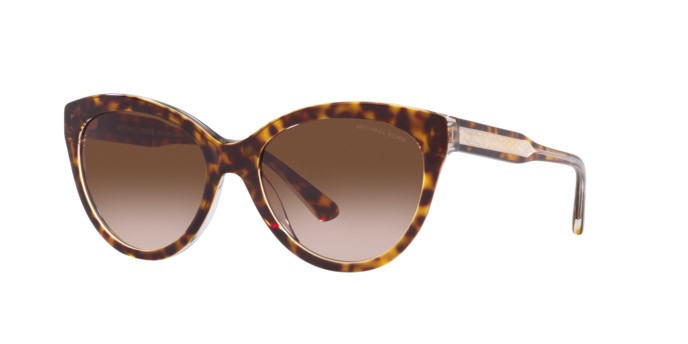 Occhiali da sole Michael Kors Makena MK 2158 (310213) colore dark tortoise/clear forma cat eye lenti brown gradient