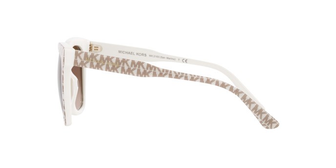 Occhiali da sole Michael Kors San Marino MK 2163 (310313) colore mk repeat print vanilla forma quadrato lenti brown gradient