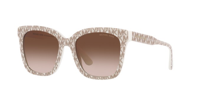 Occhiali da sole Michael Kors San Marino MK 2163 (310313) colore mk repeat print vanilla forma quadrato lenti brown gradient