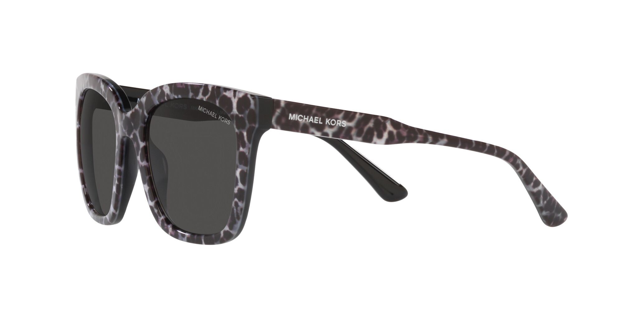 Sonnenbrillen Michael Kors San Marino MK 2163 (391687) farbe grey and black leopard form quadratisch gläser grigio scuro tinta unita