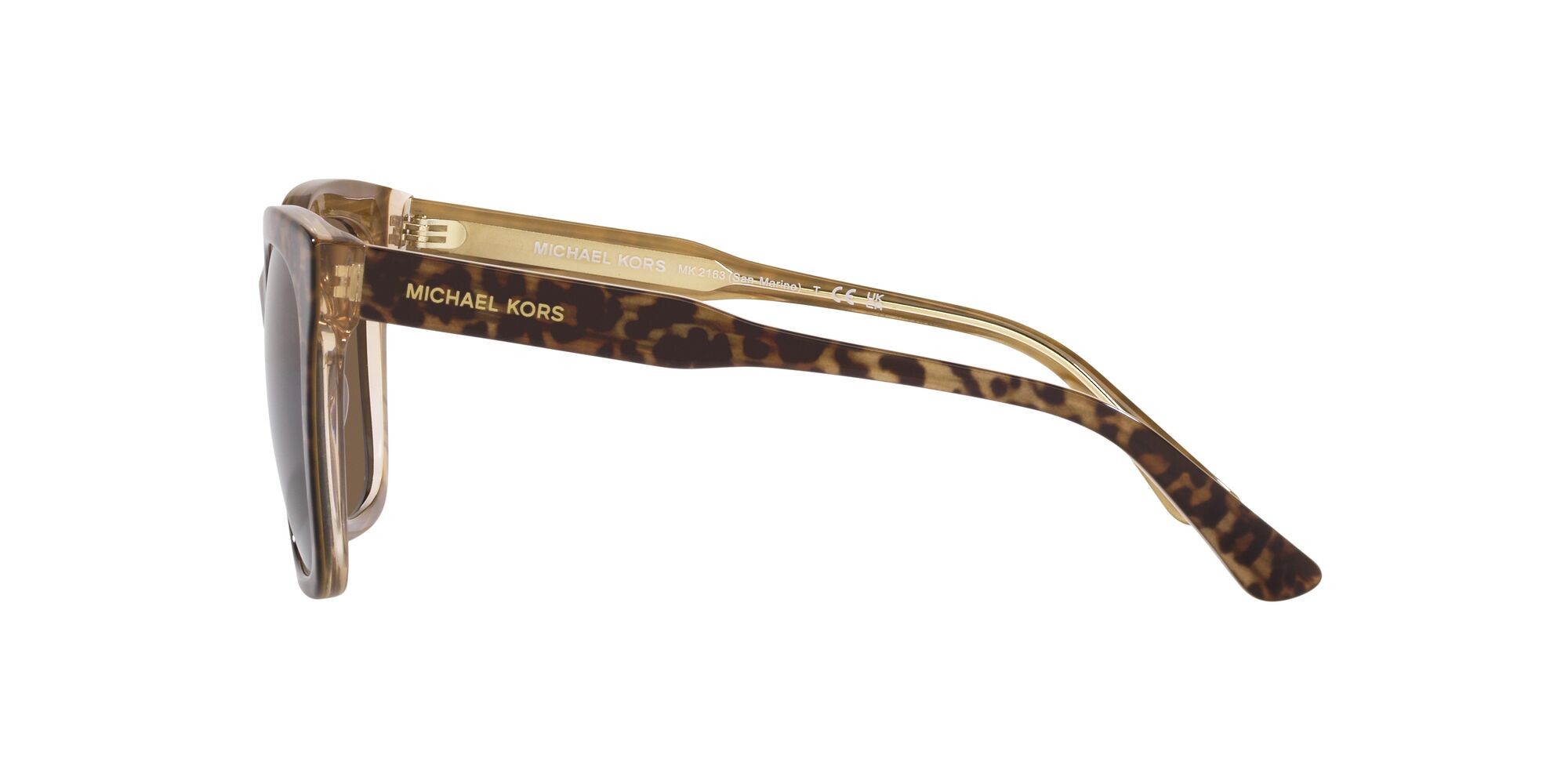 Occhiali da sole Michael Kors San Marino MK 2163 (391773) colore marrone forma quadrato lenti marrone tinta unita