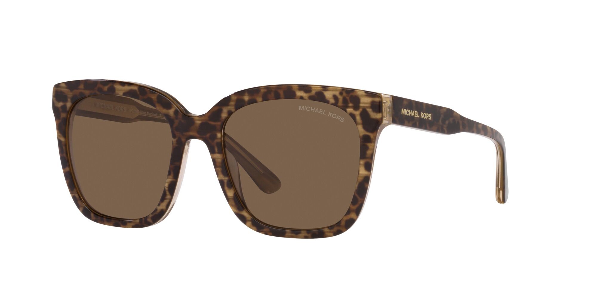 Occhiali da sole Michael Kors San Marino MK 2163 (391773) colore marrone forma quadrato lenti marrone tinta unita