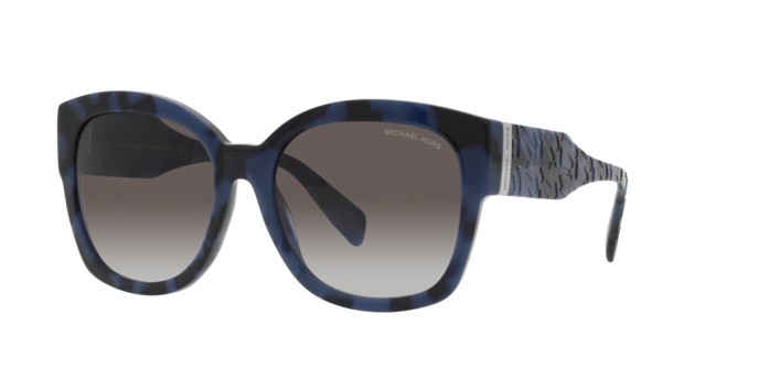 Sonnenbrillen Michael Kors Baja MK 2164 (33338G) farbe blue tortoise form quadratisch gläser dark grey gradient