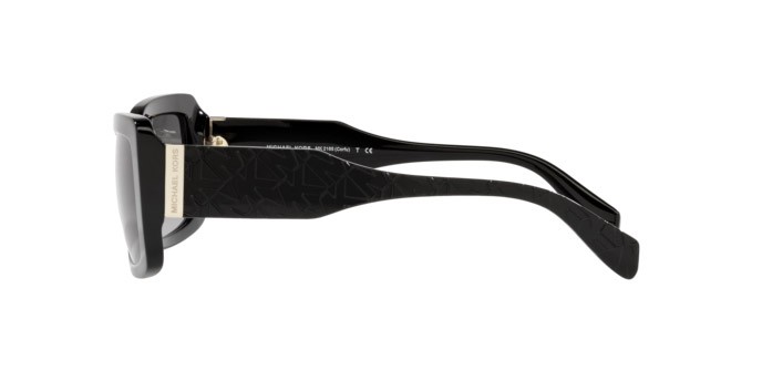 Occhiali da sole Michael Kors Corfu MK 2165 (30058G) colore black forma rettangolare lenti dark grey gradient
