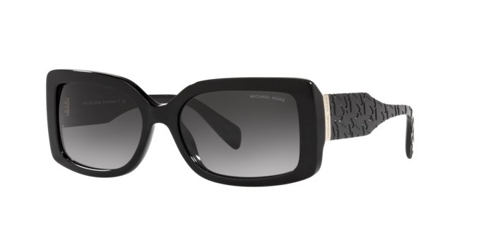 Occhiali da sole Michael Kors Corfu MK 2165 (30058G) colore black forma rettangolare lenti dark grey gradient