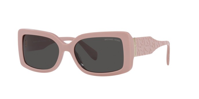 Sonnenbrillen Michael Kors Corfu MK 2165 (310887) farbe pink solid form rechteckig gläser dark grey solid