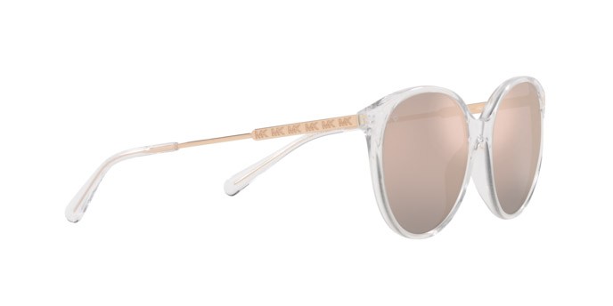 Sonnenbrillen Michael Kors Cruz Bay MK 2168 (3015M5) farbe clear form rund gläser rose gold mirror polar