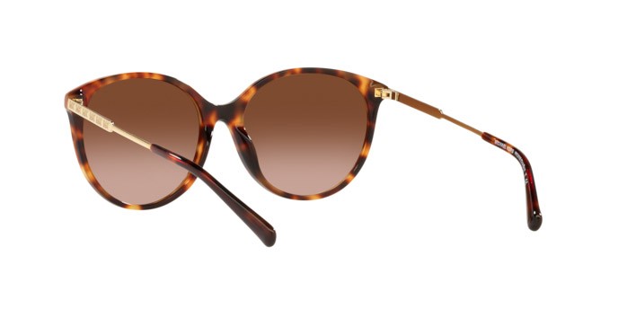 Sonnenbrillen Michael Kors Cruz Bay MK 2168 (39043B) farbe amber tortoise form rund gläser brown gradient