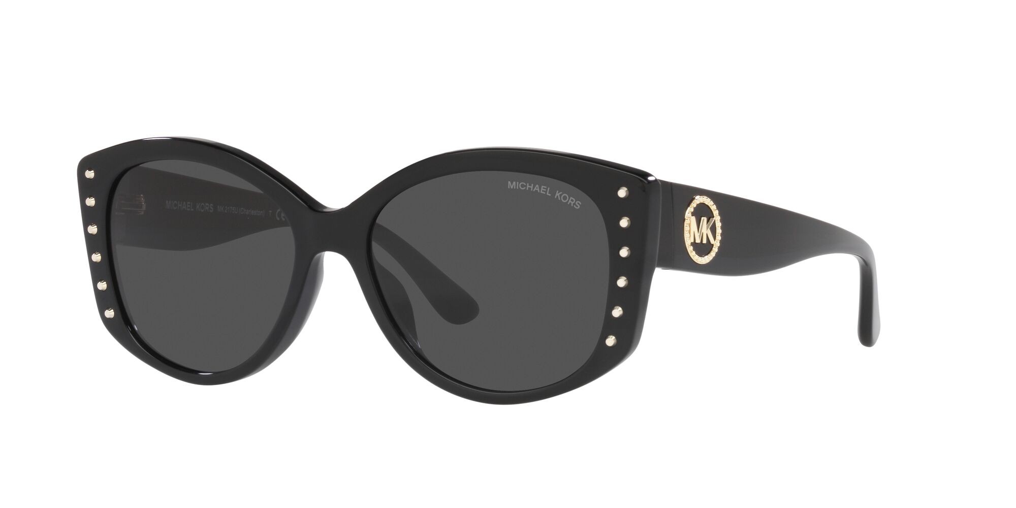 Sonnenbrillen Michael Kors Charleston MK 2175U (300587) farbe nero form unregelmäßig gläser grigio scuro tinta unita
