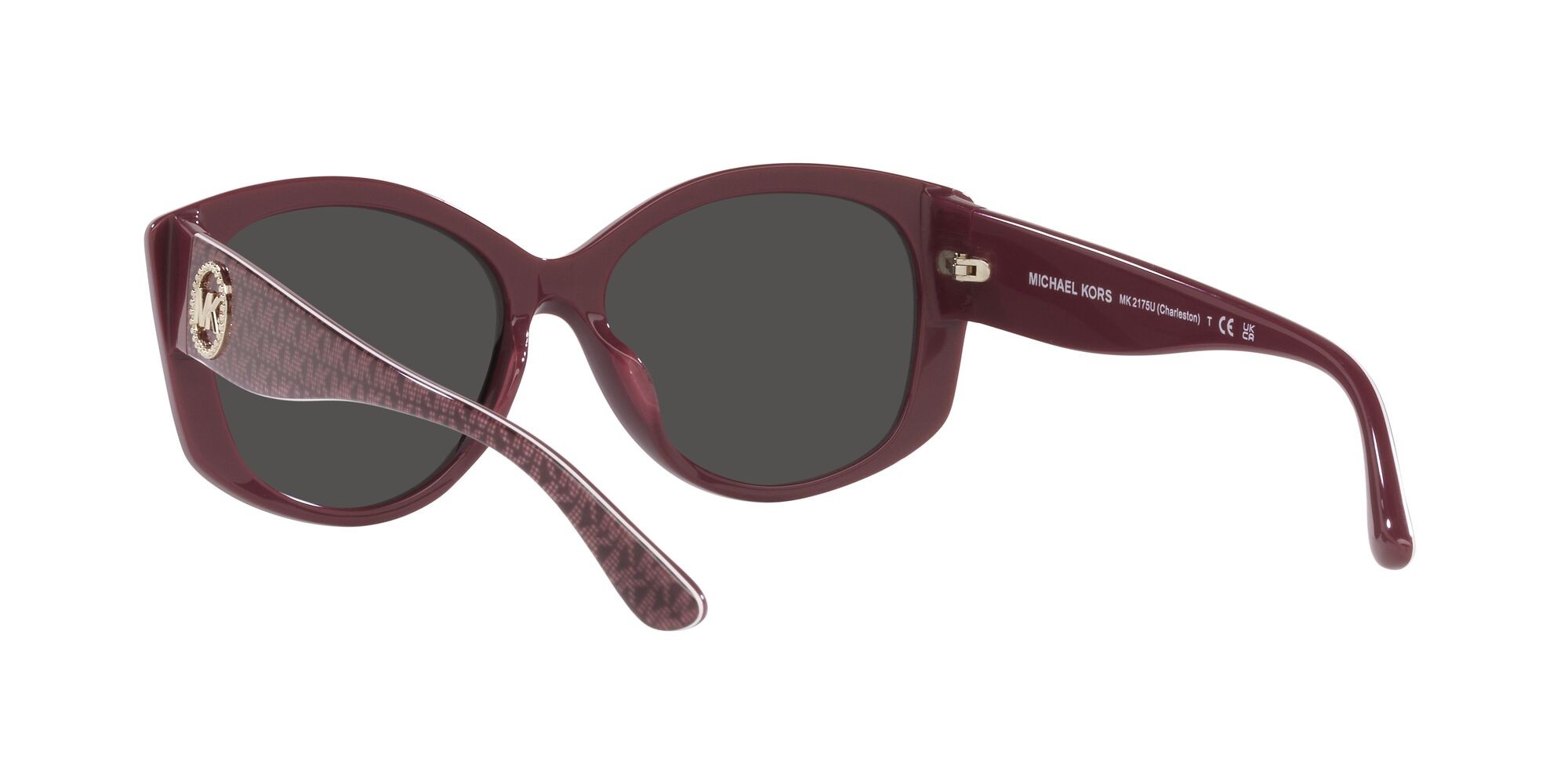 Sonnenbrillen Michael Kors Charleston MK 2175U (392387) farbe merlot form unregelmäßig gläser grigio scuro tinta unita