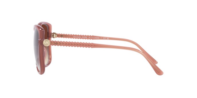 Occhiali da sole Michael Kors Malta MK 2181U (354813) colore milky primrose forma farfalla lenti marrone sfumato sunset