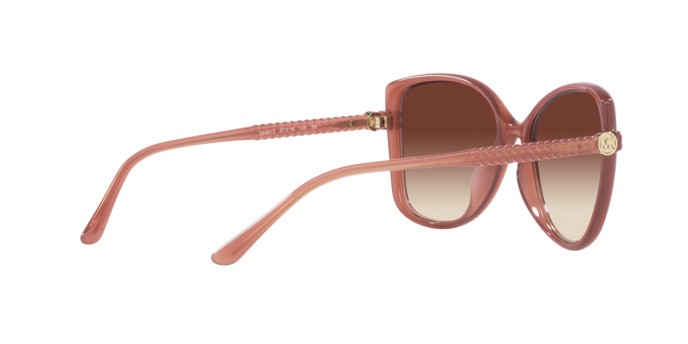 Occhiali da sole Michael Kors Malta MK 2181U (354813) colore milky primrose forma farfalla lenti marrone sfumato sunset