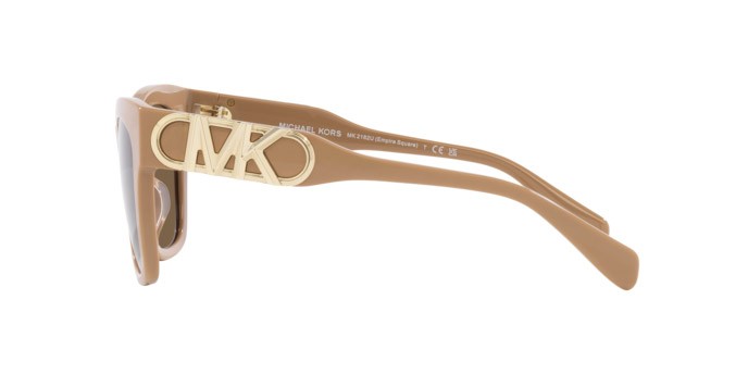 Occhiali da sole Michael Kors Empire Square MK 2182U (355573) colore camel solid forma farfalla lenti marrone tinta unita
