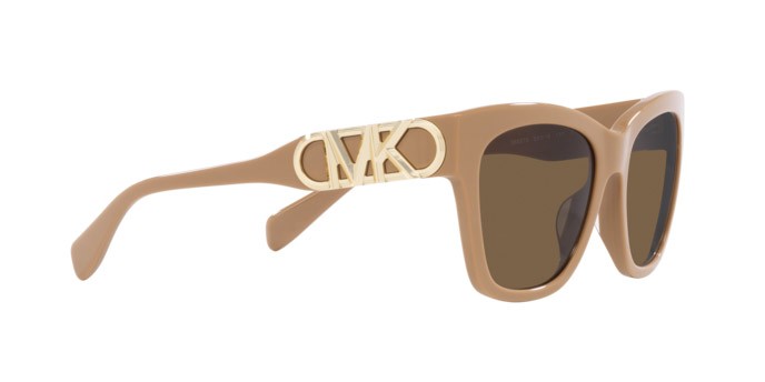 Occhiali da sole Michael Kors Empire Square MK 2182U (355573) colore camel solid forma farfalla lenti marrone tinta unita